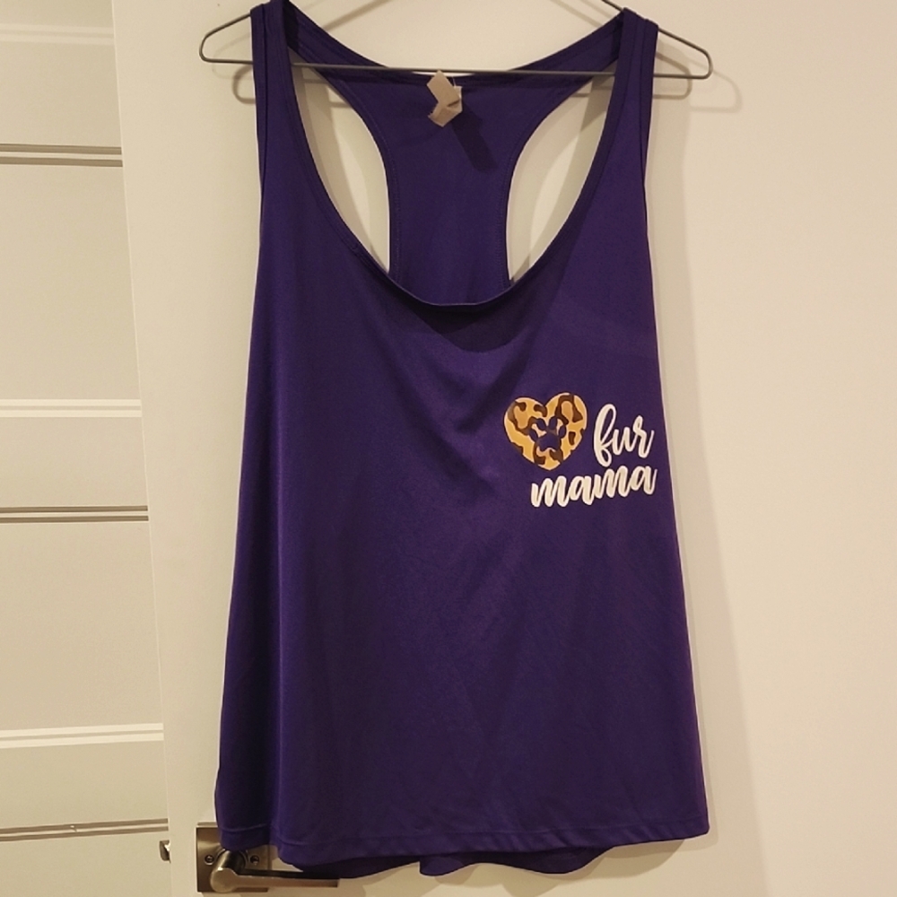 Women's Purple Fur Mama Tank Top